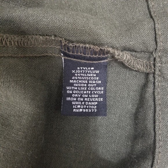 Sanctuary Women's Day Trip Cropped Linen Jacket Military Olive Green Medium - Picture 8 of 11